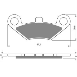 Plaquettes de frein Cf-moto Terralander 625 C/Force X6 Av Ga ou Av Dr Nc - EBC FA453 - Raven 100-284