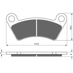 Plaquettes de frein Quadzilla 325 4x4 Arrière Nc - EBC FA482 - Raven 100-294