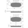 Plaquettes de frein Yamaha YFM Raptor 700  Arrière 5UG-W0046-00-00 - EBC FA428 - Raven 100-295