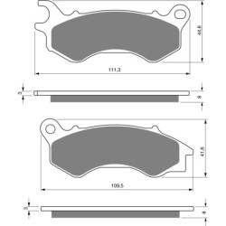 Plaquettes de frein Honda PCX 125  Avant 06455-GFM-D31 - EBC FA603 - Raven 100-299