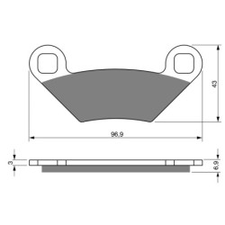 Plaquettes de frein Polaris Sportsman 570  Av Ga ou Dr 2203628 - EBC FA475 - Raven 100-300