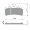 Plaquettes de frein Ktm Duke 390  Avant 93813030044 - EBC FA606 - Raven 100-305
