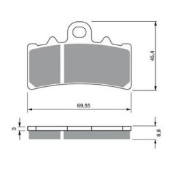 Plaquettes de frein Ktm RC 200  Avant 90113030000 - EBC FA606 - Raven 100-305