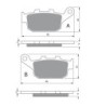 Plaquettes de frein Honda XL 700 Transalp Sans ABS Arrière 06435-MOZ-J01 - EBC FA496 - Raven 100-306