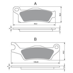 Plaquettes de frein Can-am Renegade 800 R STD xxc Ar Ga ou Ar Dr 705601014 - EBC FA617 - Raven 100-310