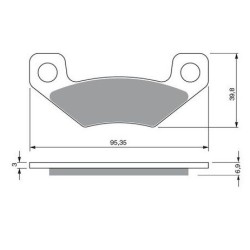Plaquettes de frein Can-am DS 450  Arrière 705600485 - EBC FA398 - Raven 100-315