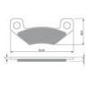 Plaquettes de frein Can-am DS 450  Arrière 705600485 - EBC FA398 - Raven 100-315