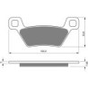 Plaquettes de frein Kymco MXU 700 i 4x4 LOF Av Ga ou Av Dr 45105-LFE9-305 - EBC FA600TT - Raven 100-316