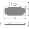 Plaquettes de frein Yamaha YXM Viking 700  Frein parking 5B4-25806-00-00 - EBC FA497TT - Raven 100-317