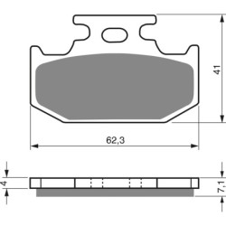 Plaquettes de frein Yamaha YXE Wolverine 700  Frein parking 5B4-25806-00-00 - EBC FA497TT - Raven 100-317