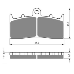 Plaquettes de frein Bmw K 1600 B GT GTL GTSE Av Ga ou Av Dr 34117728945 - EBC FA613TT - Raven 100-318