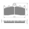 Plaquettes de frein Bmw K 1600 GTL  Av Ga ou Av Dr 34117728945 - EBC FA613TT - Raven 100-318