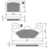 Plaquettes de frein Quadzilla WK 140  Arrière Nc - EBC FA654 - Raven 100-320
