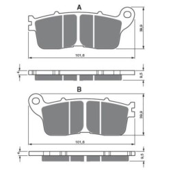 Plaquettes de frein Honda VFR 1200 X Crosstourer  Arrière 06435-MGE-D01 - EBC FA636 - Raven 100-323