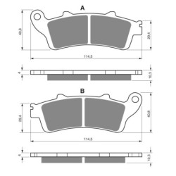 Plaquettes de frein Honda VT 1300 Stateline  Arrière 06435-MCA-006 - EBC FA261/2 - Raven 100-327