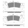 Plaquettes de frein Honda VT 1300 Fury  Arrière 06435-MCA-006 - EBC FA261/2 - Raven 100-327