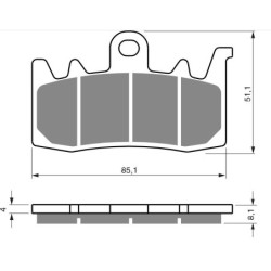 Plaquettes de frein Bmw R 1250 RS  Av Ga ou Av Dr 34118548028 - EBC FA630 - Raven 100-328