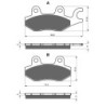 Plaquettes de frein Kymco People 250  Avant 59401-HP7-600 - EBC FA197 - Raven 100-332