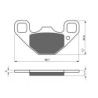 Plaquettes de frein Polaris RZR 170  Arrière 0454444 - EBC FA489 - Raven 100-337
