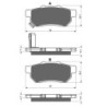Plaquettes de frein Honda MUV 700 Big red  Arrière Droit 06455-HL1-A01 - EBC FA479 - Raven 100-340