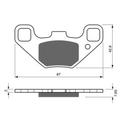 Plaquettes de frein Polaris Phoenix 200 toutes les versions Av Ga ou Av Dr 0454440 - EBC FA490 - Raven 100-342
