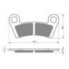Plaquettes de frein Polaris RZR 800 EFI "S" inter Av Ga ou Av Dr 2208936 - EBC FA456R - Raven 100-343