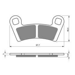Plaquettes de frein Polaris RZR 900 4 - 50 55 60 inch Arrière 2203318 - EBC FA456R - Raven 100-343