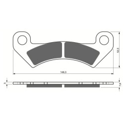 Plaquettes de frein Arctic-cat Wildcat 1000 4 4X LTD Av Ga ou Av Dr Nc - EBC FA610 - Raven 100-347
