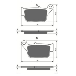 Plaquettes de frein Yamaha X-Max 250 YP R etrier HengTong Arrière 2DL-F5811-00-00 - EBC FA678 - Raven 100-348