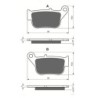 Plaquettes de frein Yamaha X-Max 250 YP R etrier HengTong Arrière 2DL-F5811-00-00 - EBC FA678 - Raven 100-348