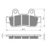 Plaquettes de frein Honda SCR 110  Avant 06455-KSY-902 - EBC  - Raven 100-350
