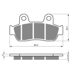 Plaquettes de frein Honda Elite 125  Avant 06455-KSY-902 - EBC  - Raven 100-350