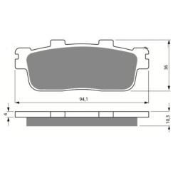 Plaquettes de frein Kymco People 250 S DD Arrière 43105-LDH1-E00 - SFA607 - Raven 100-355