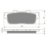 Plaquettes de frein Kymco XCiting 250  Arrière 43105-LDH1-E00 - SFA607 - Raven 100-355