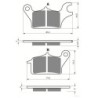 Plaquettes de frein Yamaha Tricity 125 MW MWS Avant Gauche 2CM-F5805-00-00 - EBC FA655 - Raven 100-357