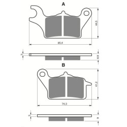 Plaquettes de frein Yamaha Tricity 300  Avant gauche 2CM-F5805-00 - EBC FA652 - Raven 100-358