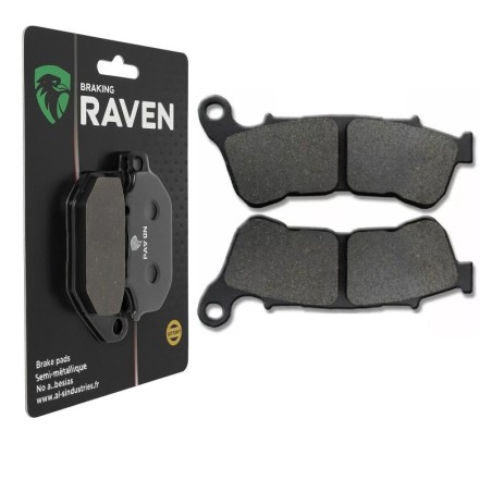 Plaquettes de frein Honda XRE 300 Avec ABS Avant 06455-KWT-922 06455-KWT-921 - EBC FA640 - Raven 100-359