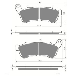 Plaquettes de frein Harley-davidson Sportster Iron 1200 XL1200NS Avant 41300-004 - EBC FA640 - Raven 100-359