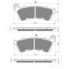 Plaquettes de frein Harley-davidson Sportster Roadster XL1200CX Av Ga ou Dr 41300-004 - EBC FA640 - Raven 100-359