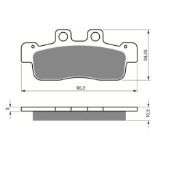 Plaquettes de frein Yamaha Cygnus 125 NCX K L  X Avant 17C-W0045-00 1CJ-F5811-00 - EBC SFA632 - Raven 100-363