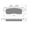 Plaquettes de frein Yamaha Cygnus 125 NCX K L  X Avant 17C-W0045-00 1CJ-F5811-00 - EBC SFA632 - Raven 100-363