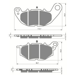 Plaquettes de frein Yamaha MT-03 320  Avant 1WD-25805-00-00 - EBC FA663 - Raven 100-369