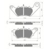 Plaquettes de frein Yamaha X-Max 250  Arrière 1WD-25805-00-00 - EBC FA663 - Raven 100-370
