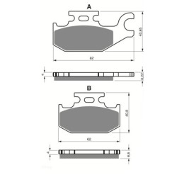 Plaquettes de frein Suzuki LT-A 750 KingQuad  Avant Gauche 59100-31860 - EBC FA413 - Raven 100-373