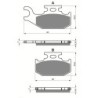 Plaquettes de frein Suzuki LT-A 500 KingQuad  Avant Droit 59100-31850 - EBC FA414 - Raven 100-374