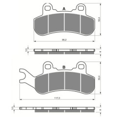 Plaquettes de frein Can-am Defender 799  Avant Droit 715900380 - EBC FA683TT - Raven 100-376