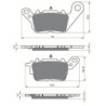 Plaquettes de frein Yamaha N-Max 150 A GPD Avant 2DP-F5805-00-00 - EBC FA694 - Raven 100-380