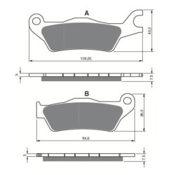 Plaquettes de frein Suzuki GSX-S 125  Avant 59100-34880 - EBC FA715 - Raven 100-381