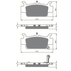 Plaquettes de frein Honda SXS 1000 Pioneer M3 M5 Arrière Gauche 06431-HL4-A01 - EBC FA703 - Raven 100-382
