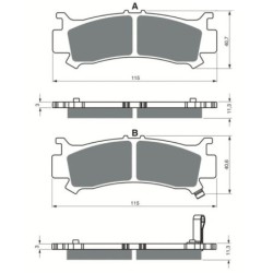 Plaquettes de frein Honda SXS 1000 Talon S2R Avant Gauche 06451-HL4-A01 - EBC FA701 - Raven 100-383